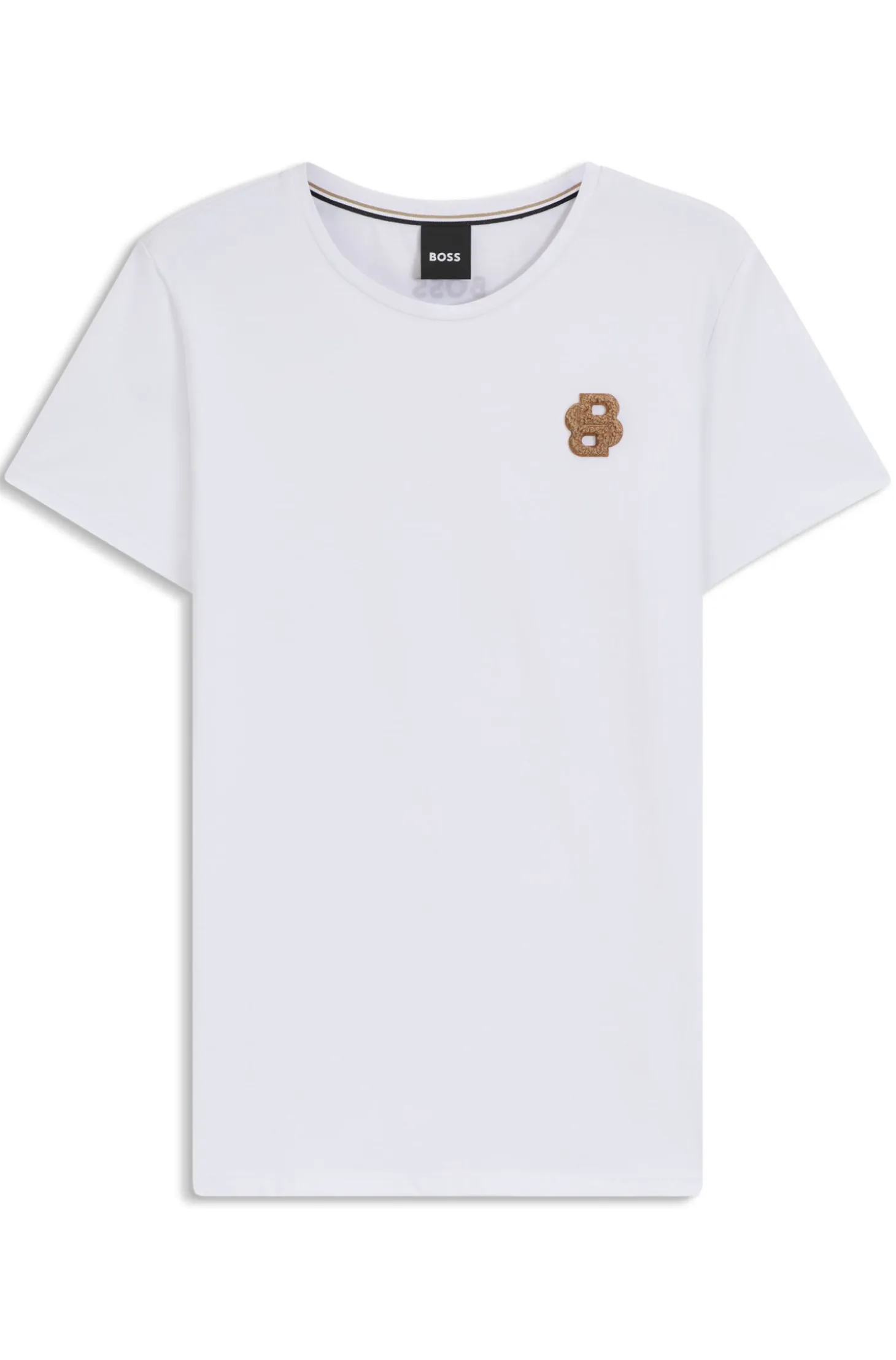 Equestrian stretch-cotton T-shirt with Double B monogram
