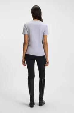 Equestrian stretch-cotton T-shirt with Double B monogram