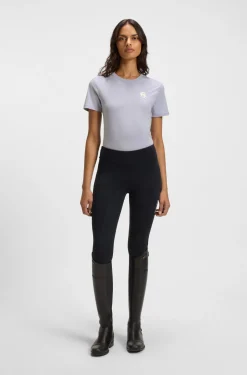Equestrian stretch-cotton T-shirt with Double B monogram