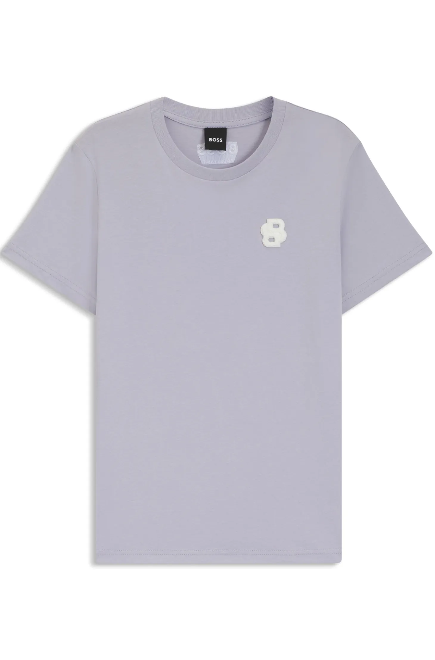 Equestrian stretch-cotton T-shirt with Double B monogram