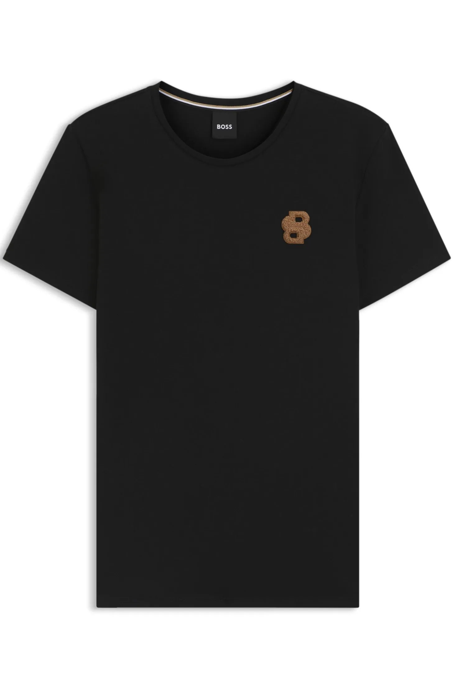 Equestrian stretch-cotton T-shirt with Double B monogram