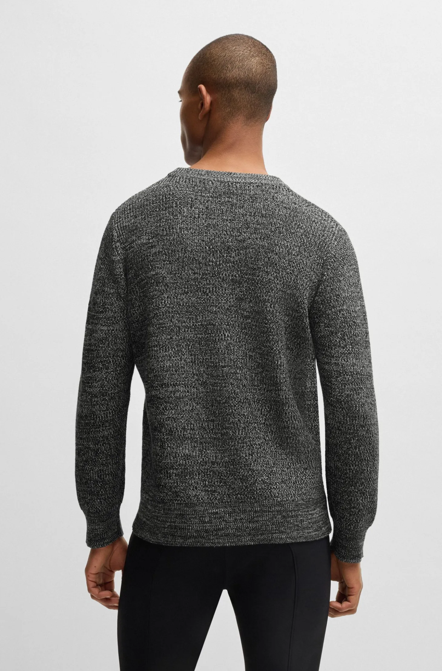 Equestrian sweater in a melange knit