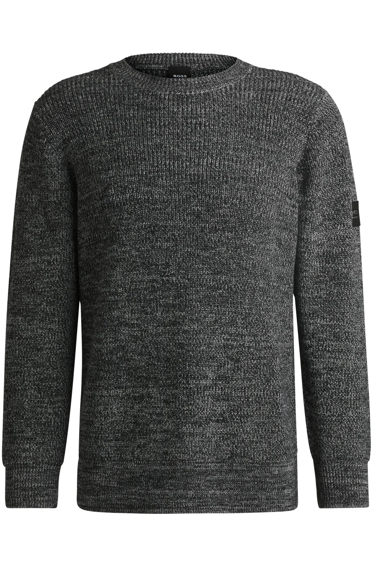 Equestrian sweater in a melange knit