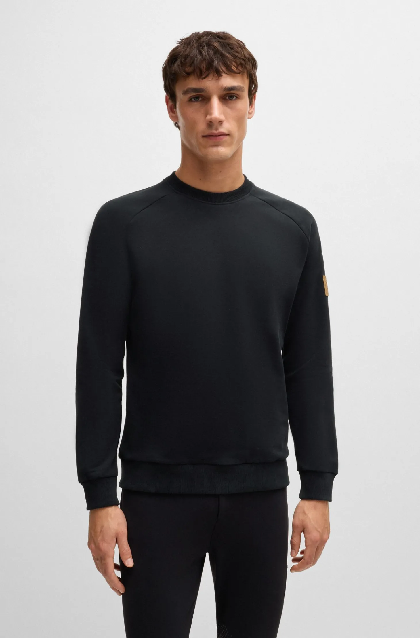 Equestrian sweater in Italian stretch cotton