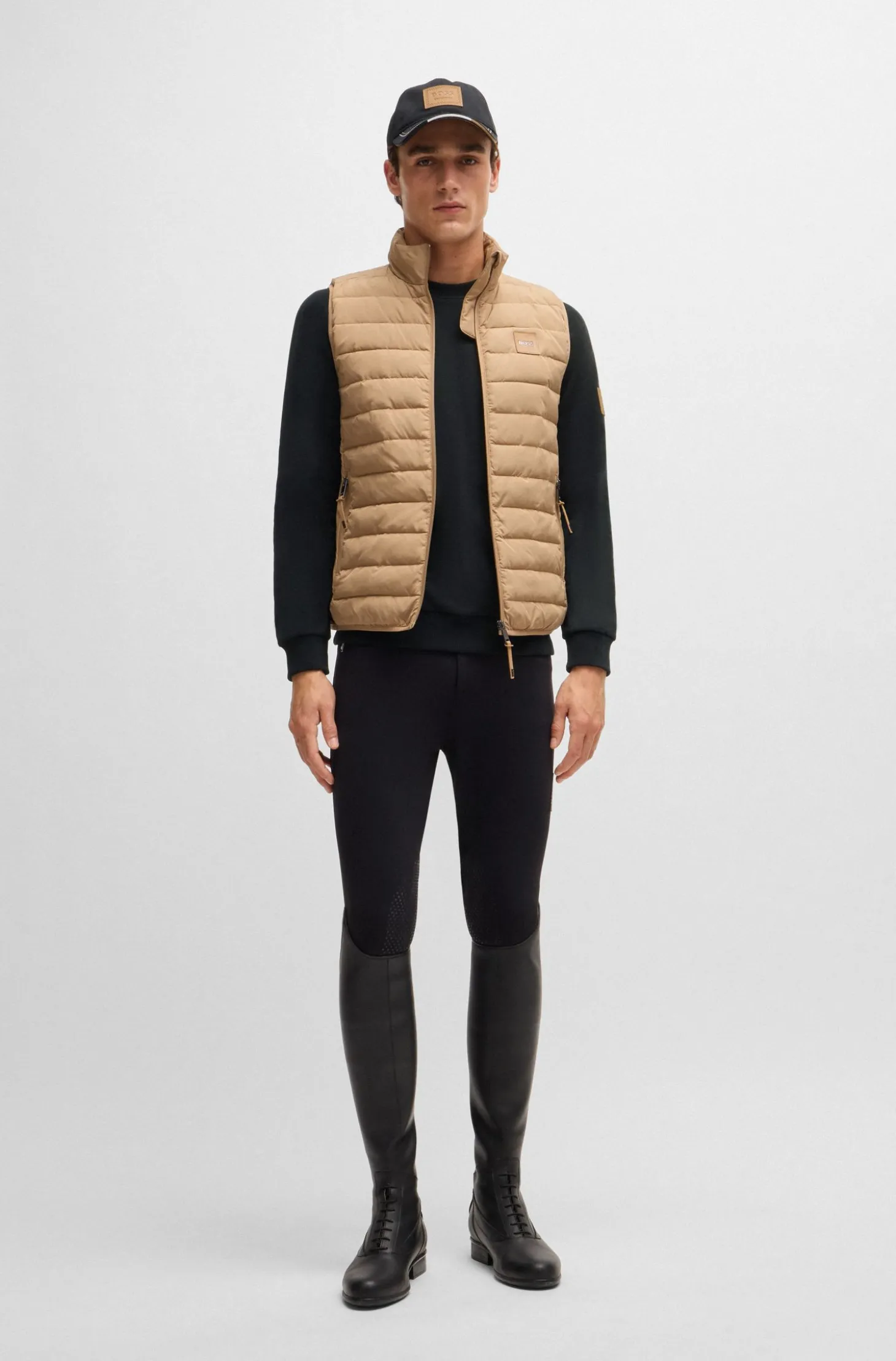 Equestrian sweater in Italian stretch cotton