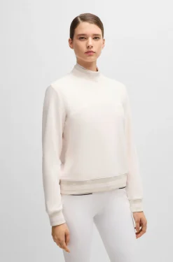 Equestrian sweater in Italian stretch cotton