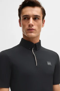 Equestrian training shirt in stretch piqué