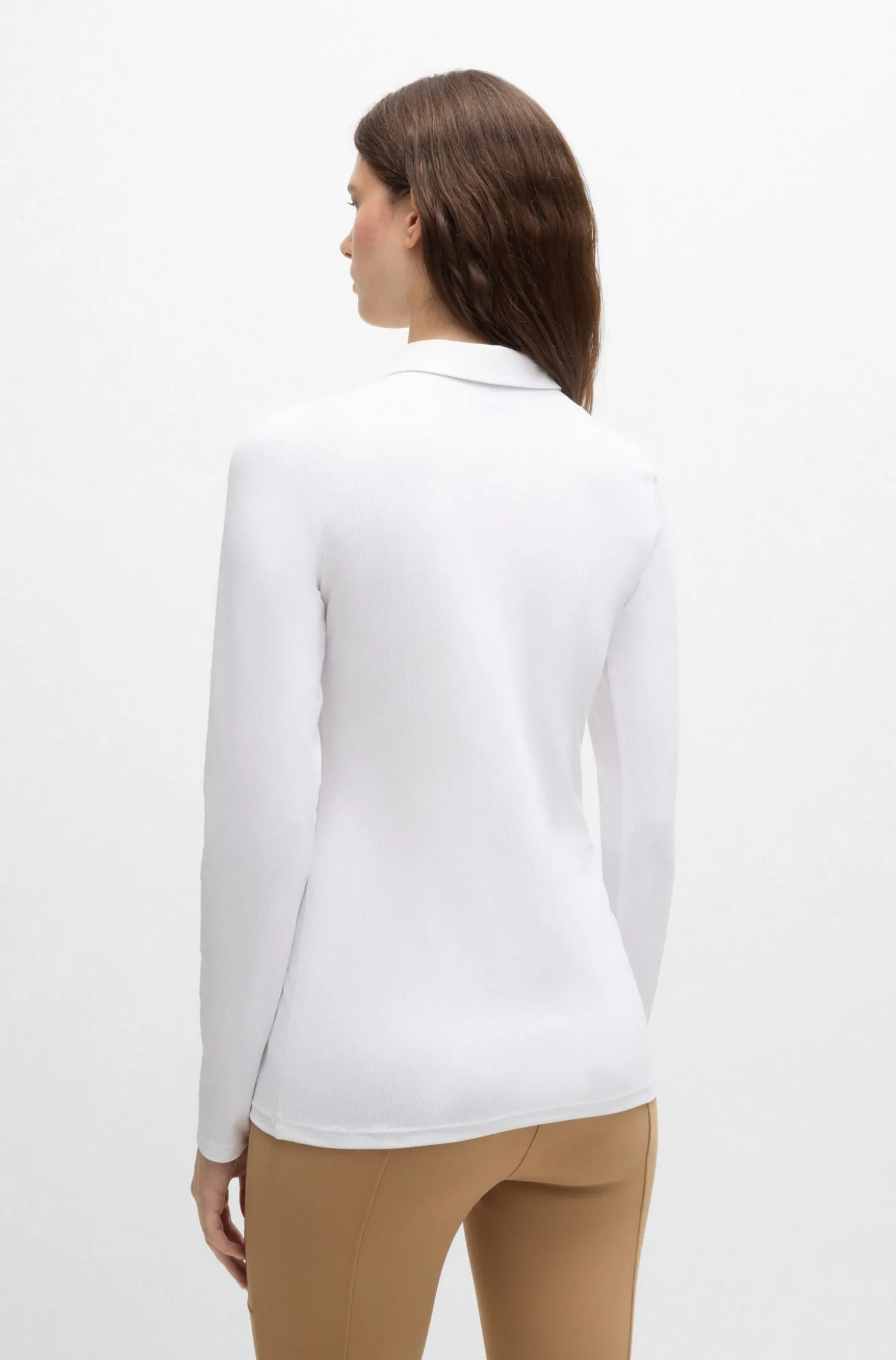 Equestrian training shirt in stretch piqué
