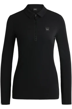Equestrian training shirt in stretch piqué