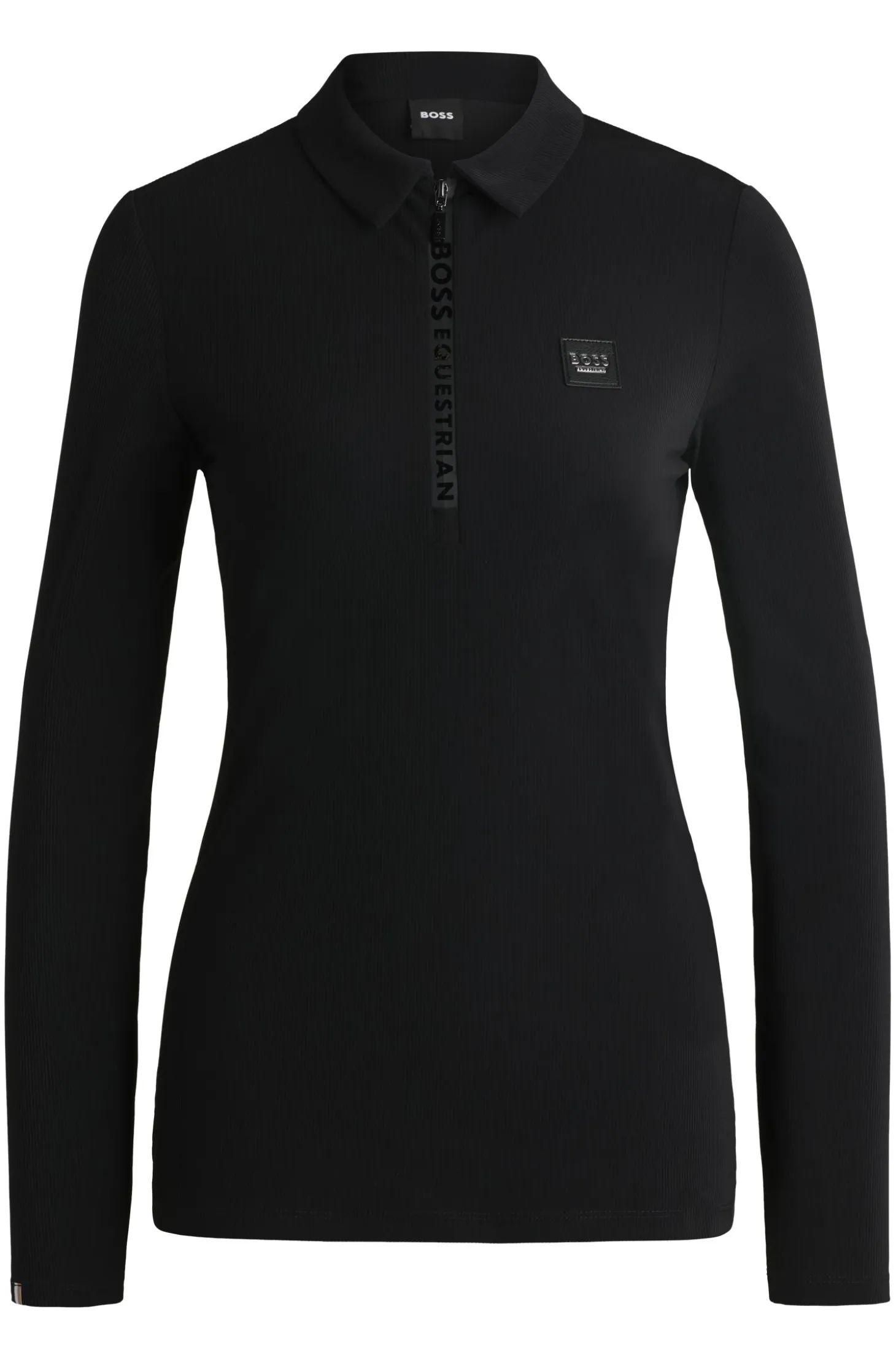 Equestrian training shirt in stretch piqué