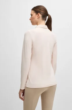 Equestrian training shirt in stretch piqué