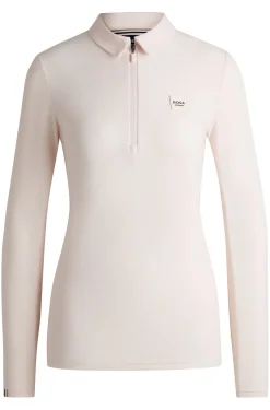Equestrian training shirt in stretch piqué