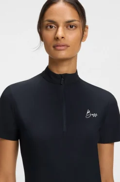 Equestrian training shirt with handwritten logo