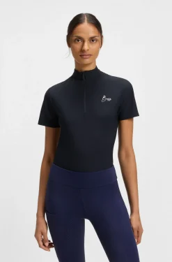 Equestrian training shirt with handwritten logo