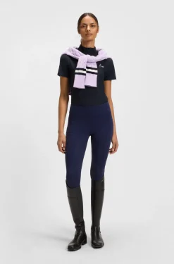 Equestrian training shirt with handwritten logo