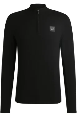 Equestrian troyer sweater with logo patch