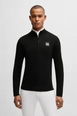 Equestrian troyer sweater with logo patch