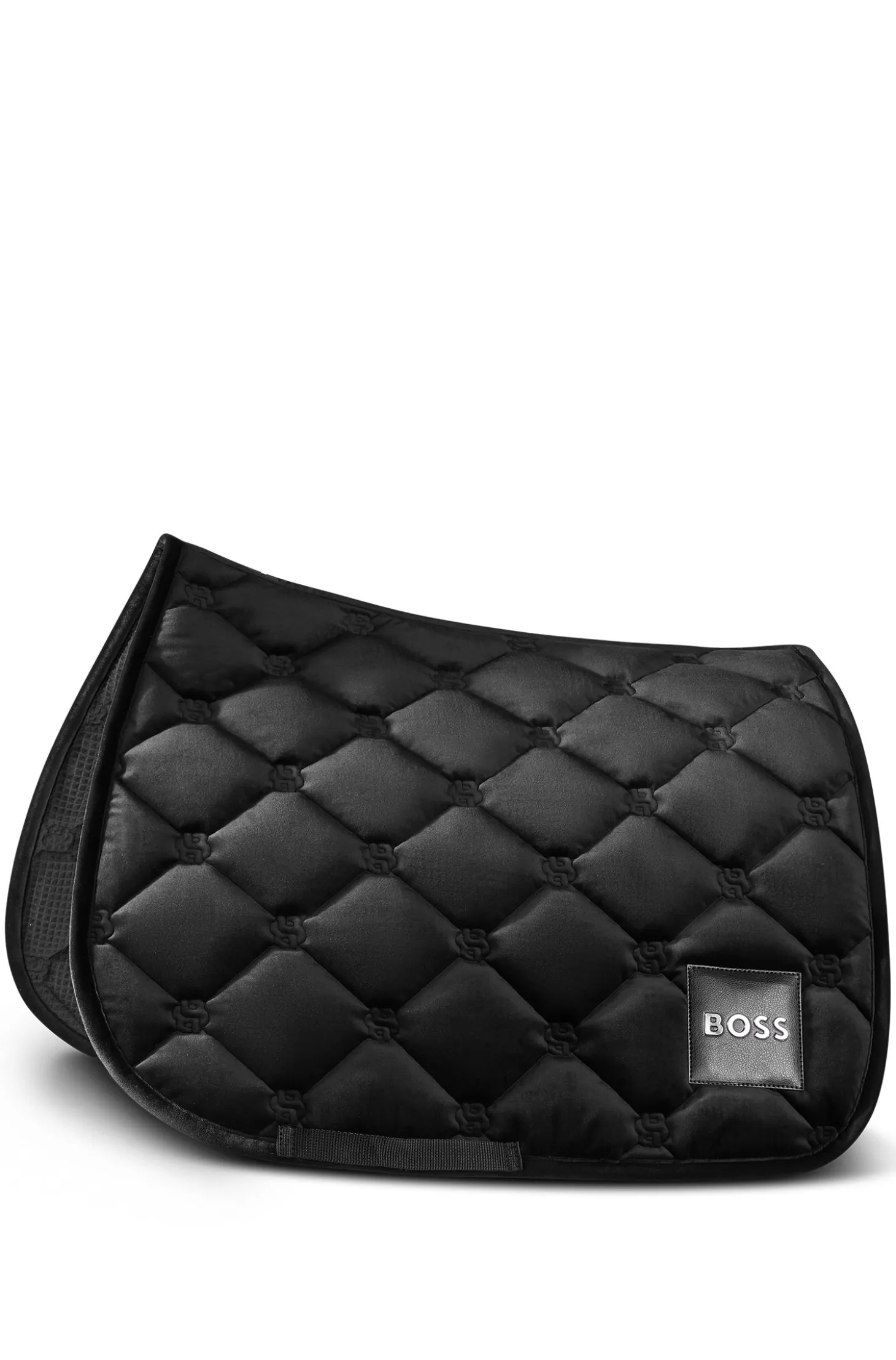 Equestrian velvet dressage saddle pad with Double B monograms