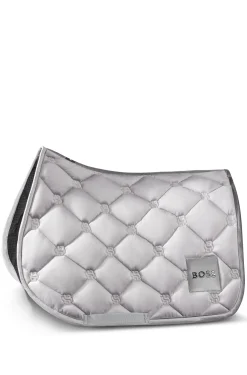 Equestrian velvet dressage saddle pad with Double B monograms