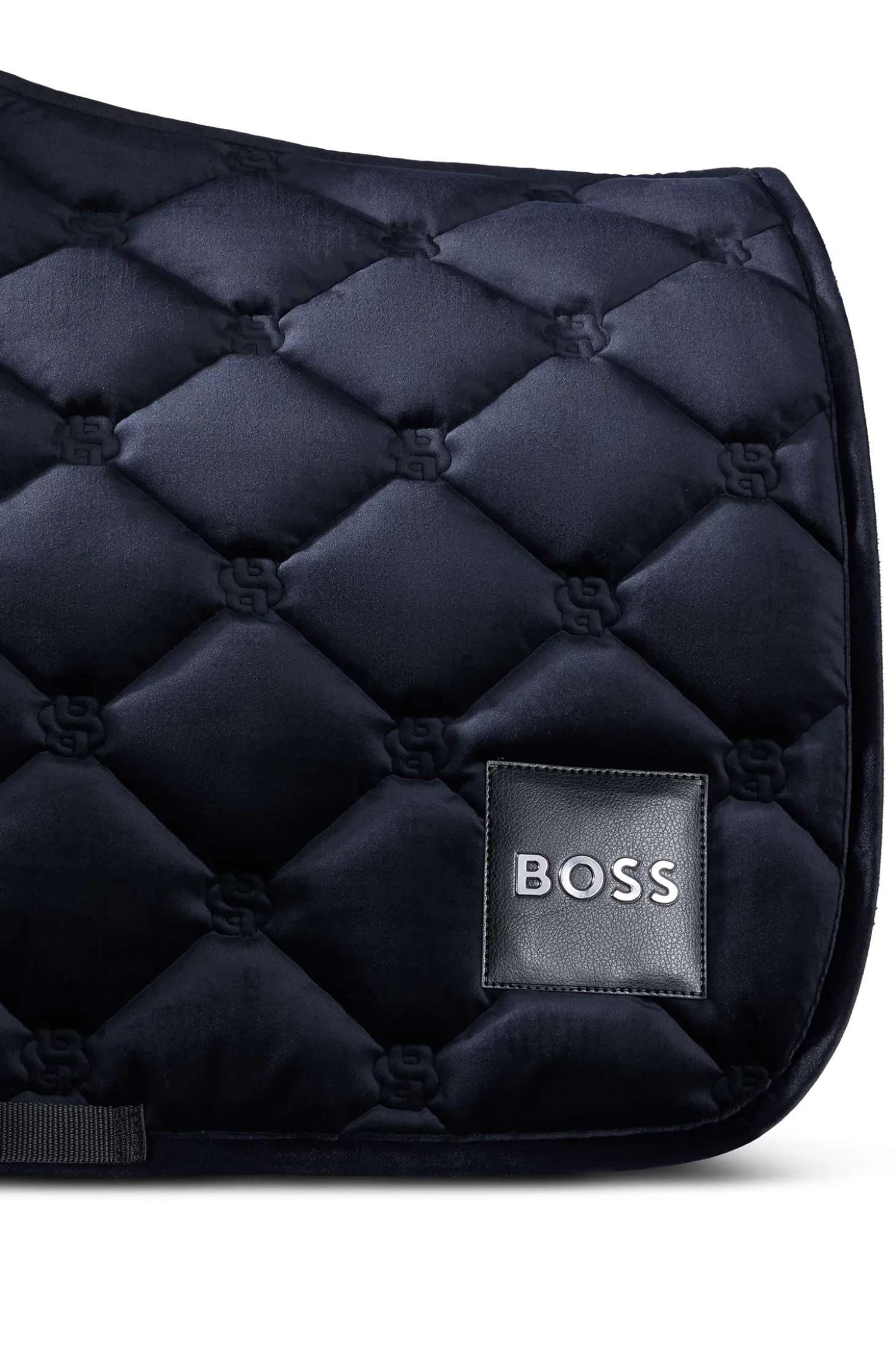 Equestrian velvet jumping saddle pad with Double B monograms
