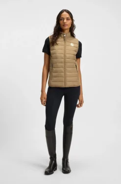 Equestrian waterproof gilet with Double B monogram