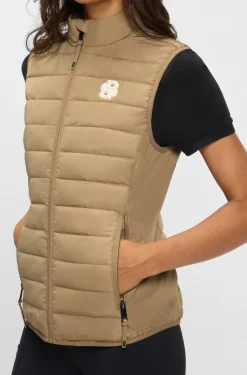 Equestrian waterproof gilet with Double B monogram