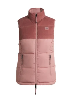 Equestrian waterproof gilet with corduroy trim
