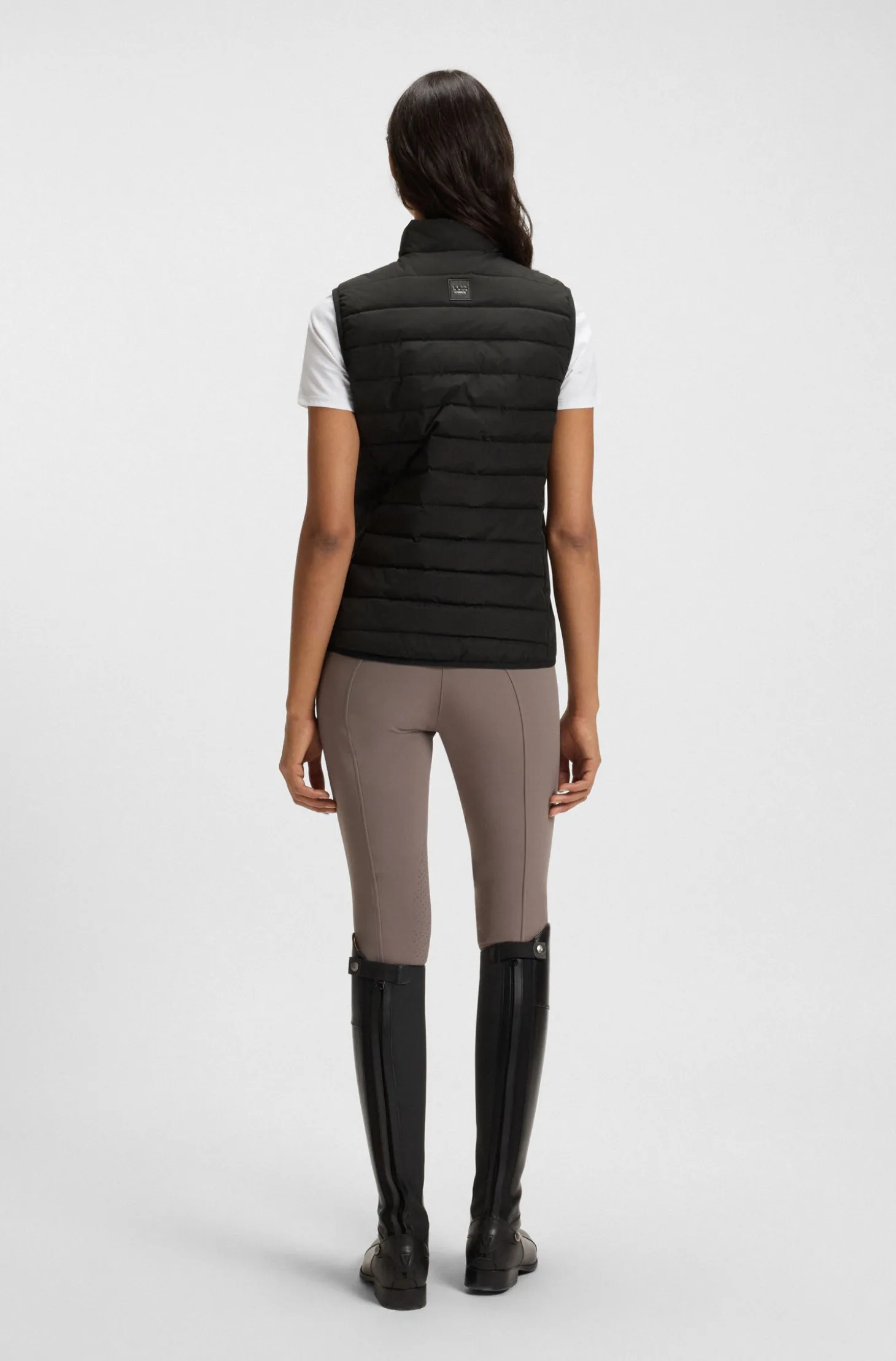 Equestrian waterproof gilet with Double B monogram