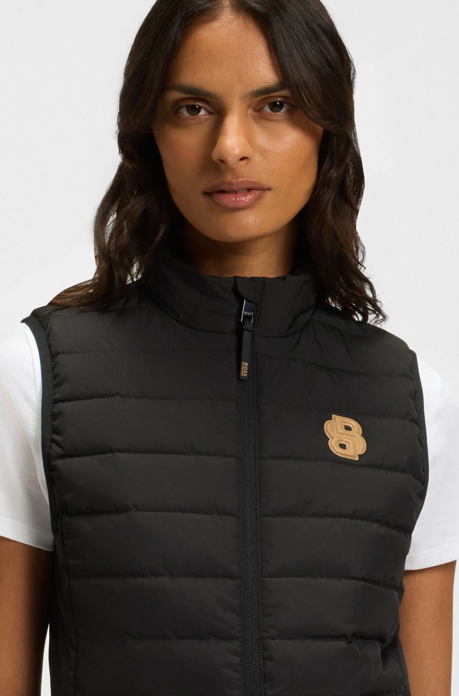 Equestrian waterproof gilet with Double B monogram
