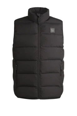 Equestrian waterproof padded gilet with panel