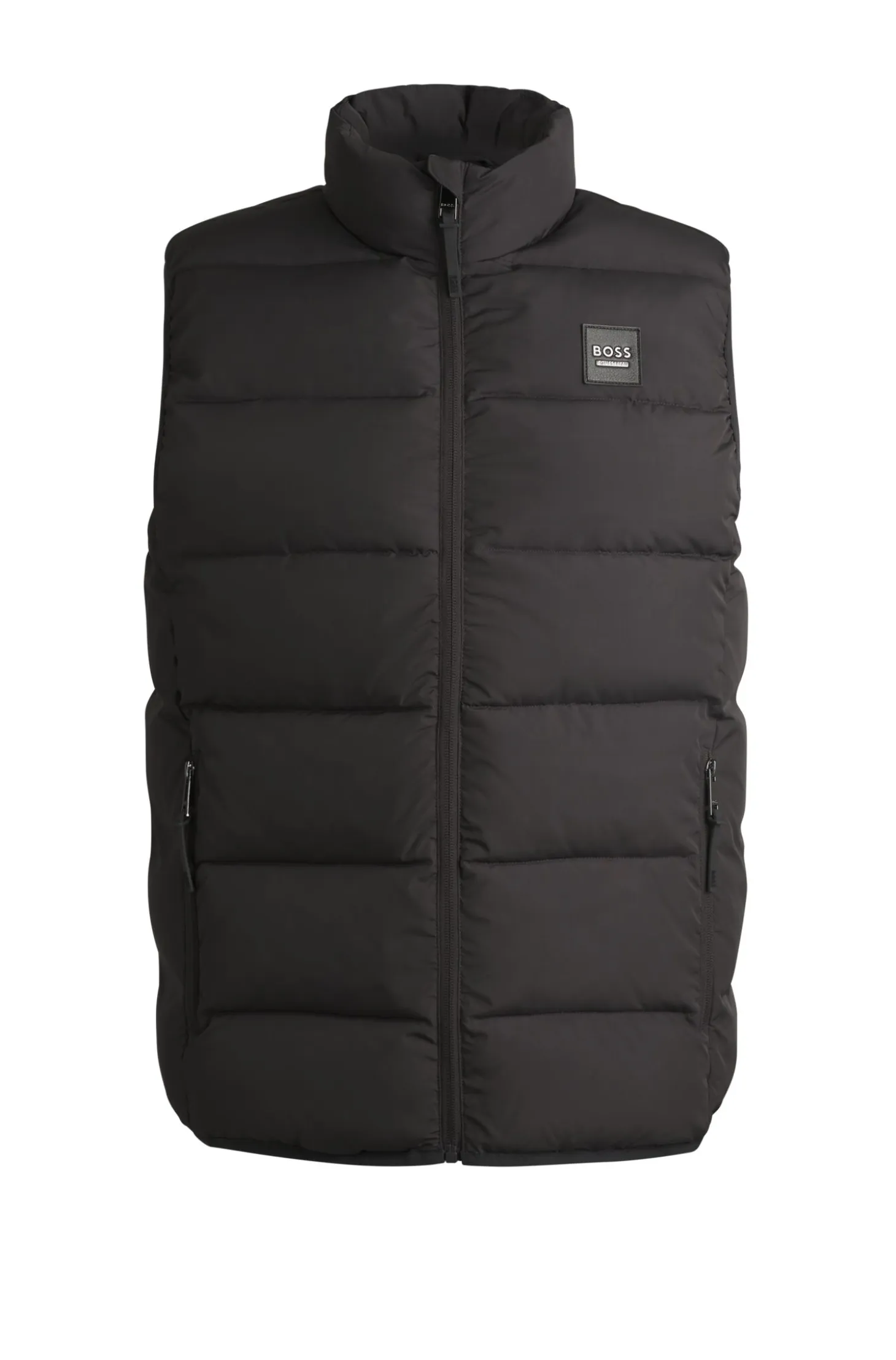 Equestrian waterproof padded gilet with panel