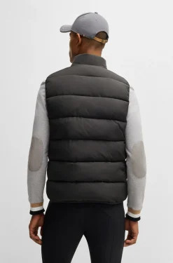 Equestrian waterproof padded gilet with panel