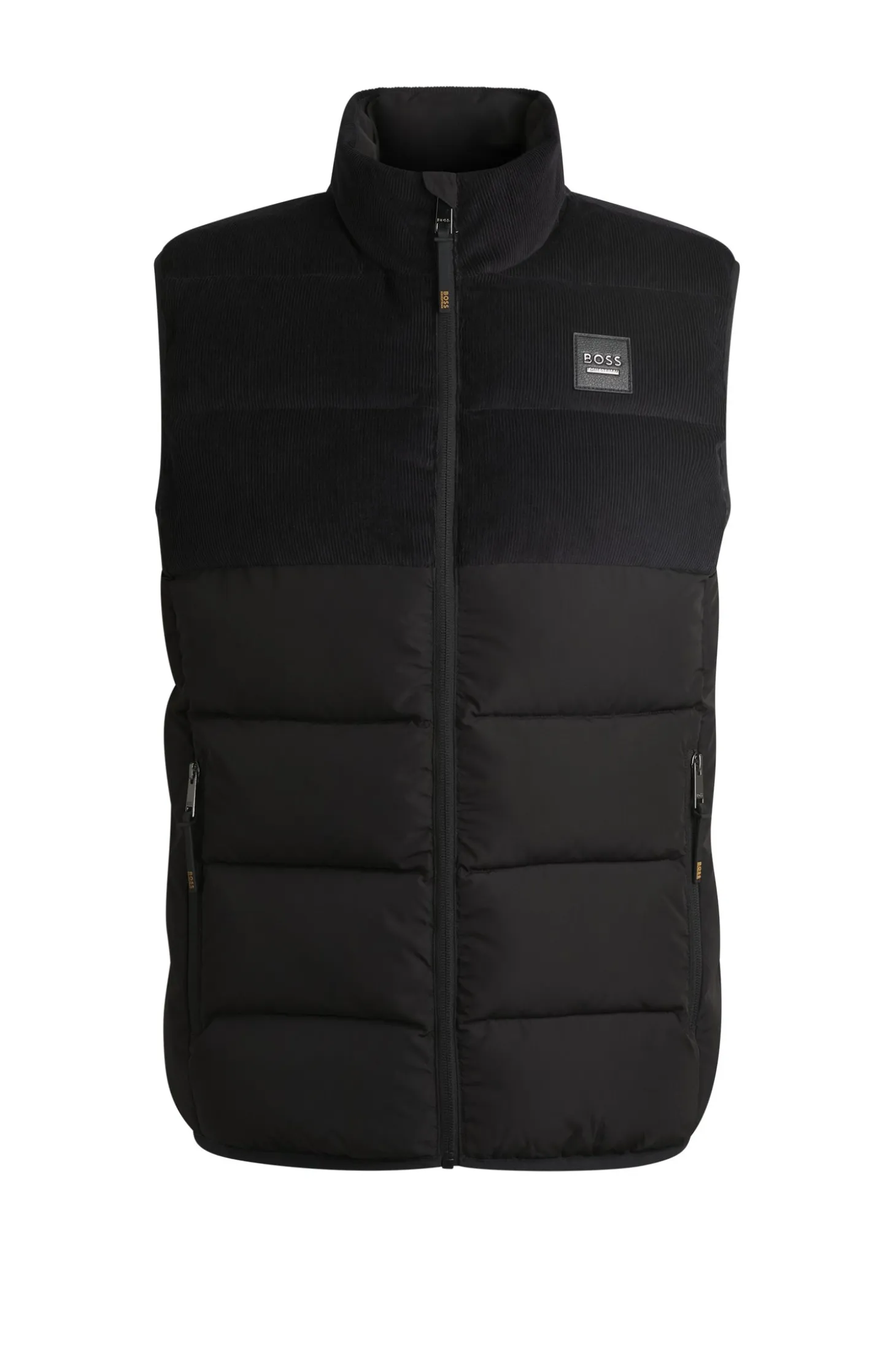 Equestrian waterproof padded gilet with panel