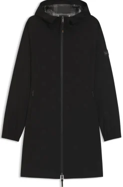 Equestrian waterproof raincoat with adjustable rear zips