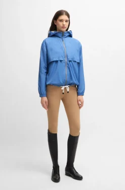 Equestrian waterproof rain jacket with Double B monogram motif