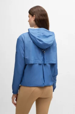 Equestrian waterproof rain jacket with Double B monogram motif