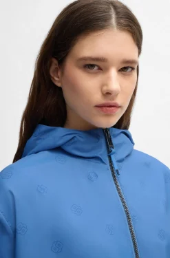 Equestrian waterproof rain jacket with Double B monogram motif