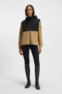 Equestrian waterproof rain jacket with Double B monograms