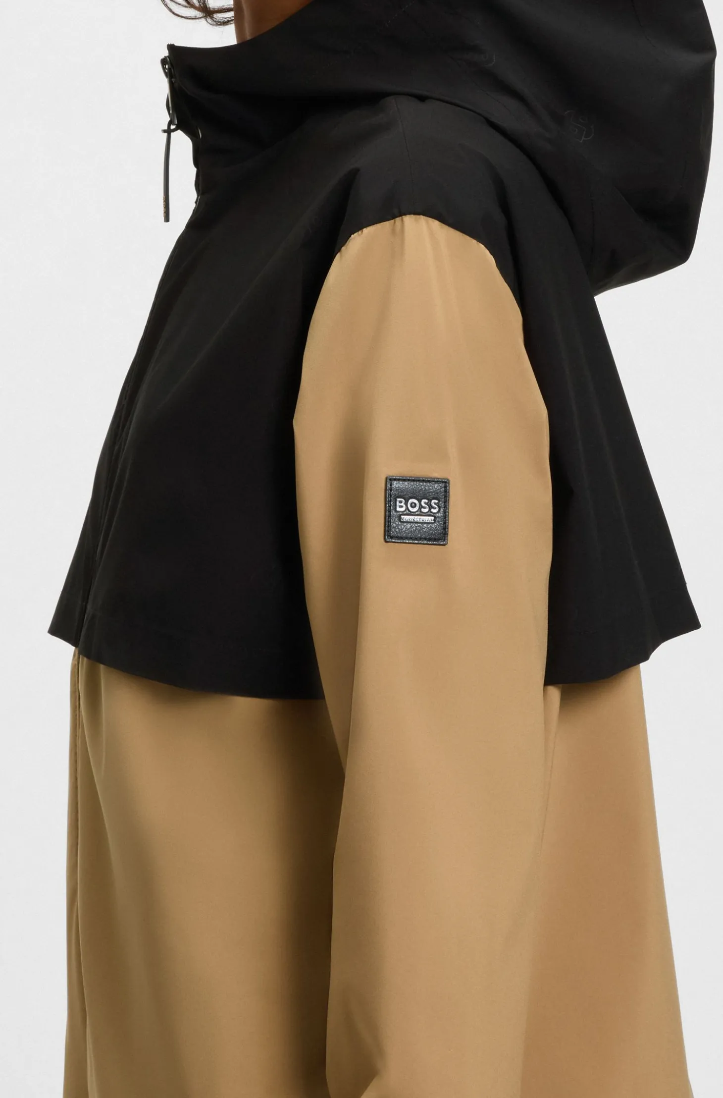 Equestrian waterproof rain jacket with Double B monograms
