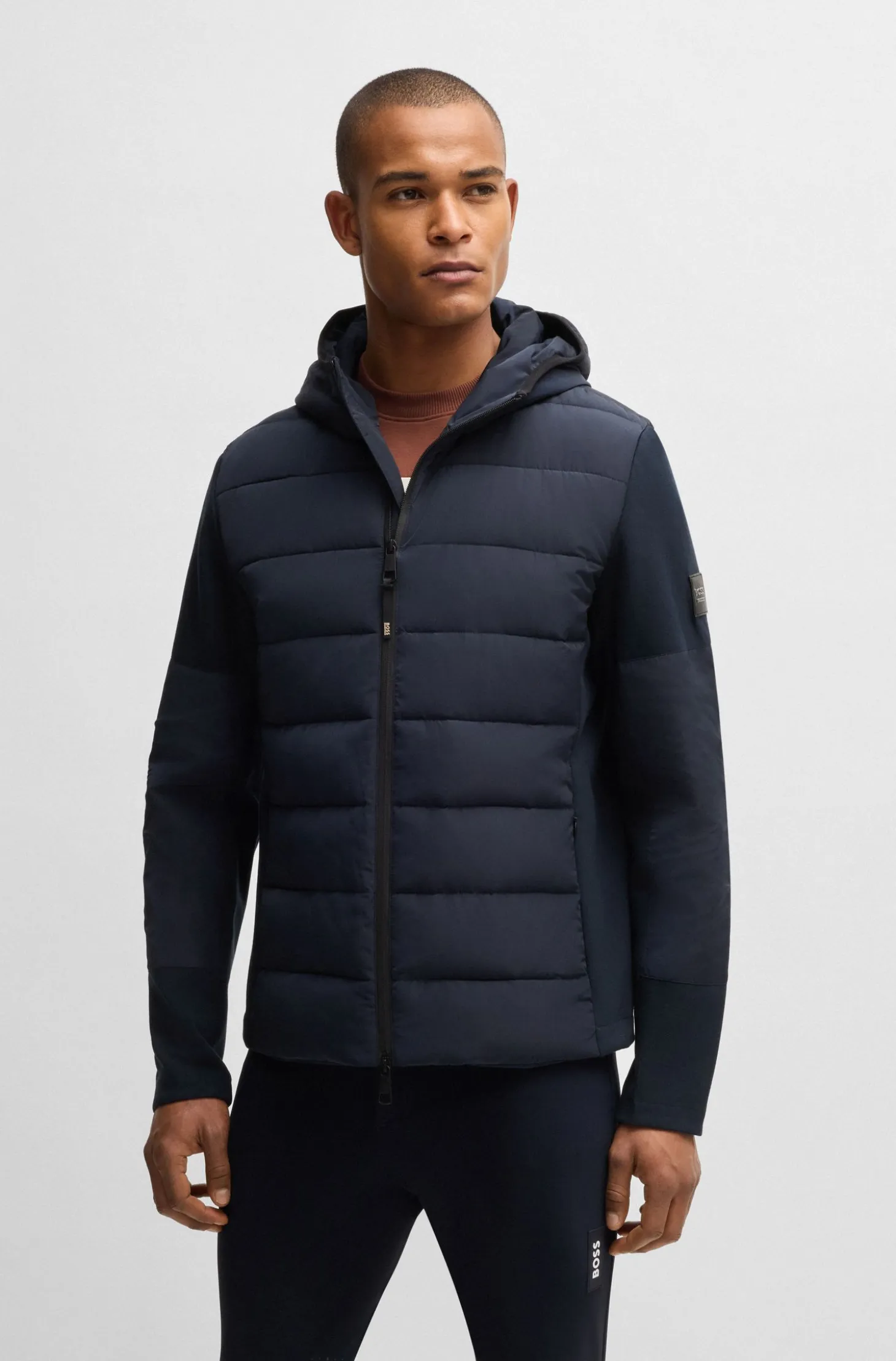 Equestrian water-repellent hybrid padded jacket