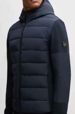 Equestrian water-repellent hybrid padded jacket