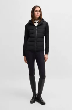 Equestrian water-repellent hybrid padded jacket