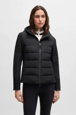 Equestrian water-repellent hybrid padded jacket