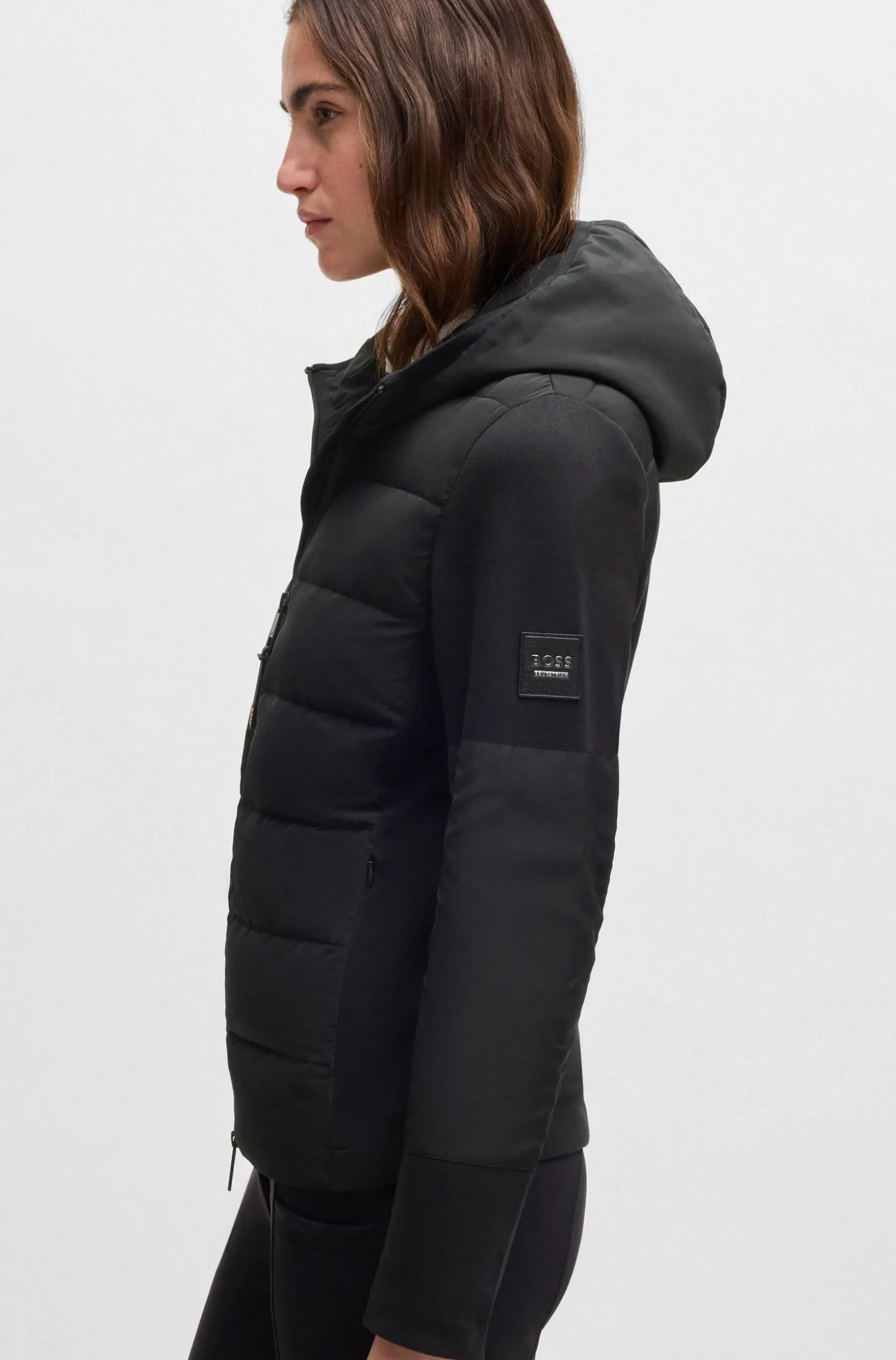 Equestrian water-repellent hybrid padded jacket