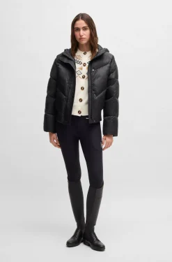 Equestrian water-repellent padded jacket in a bomber style