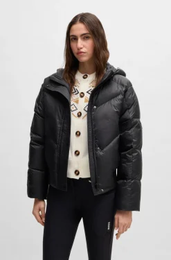 Equestrian water-repellent padded jacket in a bomber style