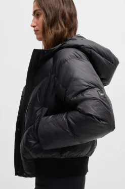 Equestrian water-repellent padded jacket in a bomber style