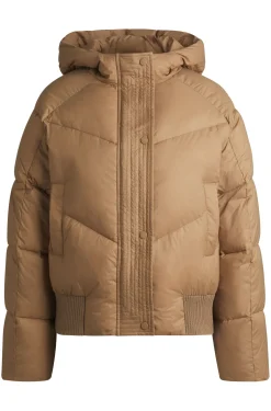 Equestrian water-repellent padded jacket in a bomber style