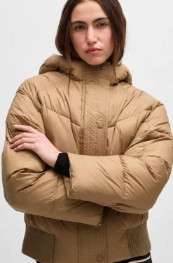 Equestrian water-repellent padded jacket in a bomber style