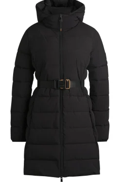 Equestrian water-repellent quilted coat with side zips